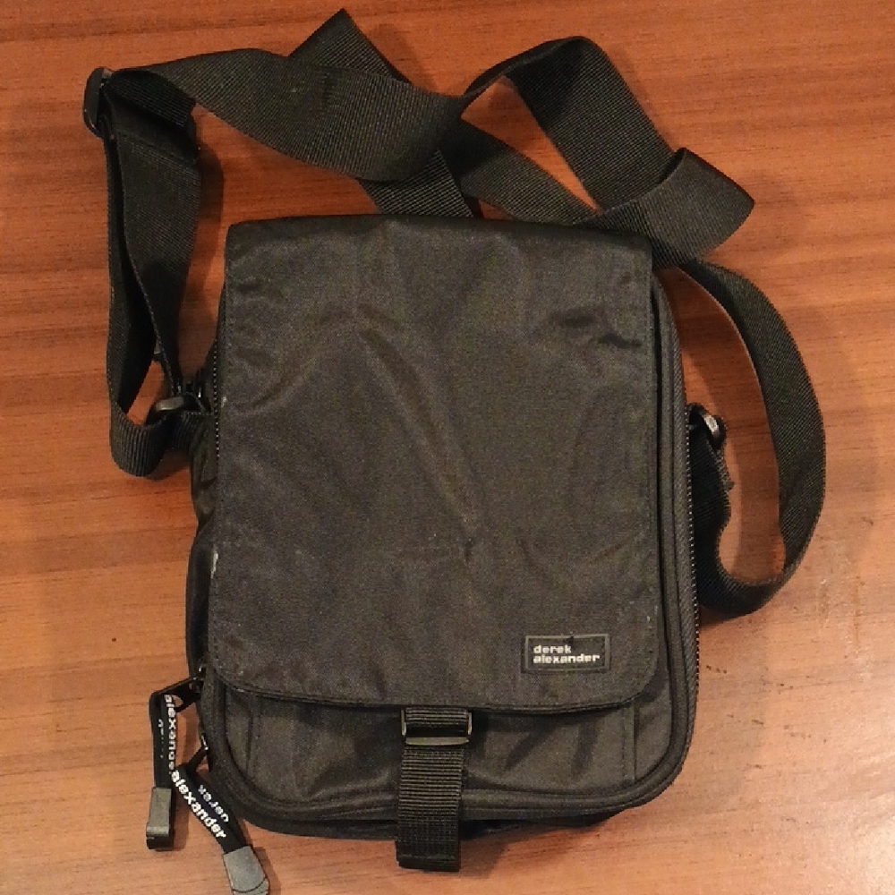 Derek Alexander black nylon crossbody or shoulder baG